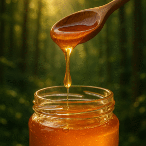 Pure golden honey representing natural sweetness and health benefits